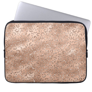 Niedliches Schwarz Gepard Leopard Skin Print Muste Laptopschutzhülle