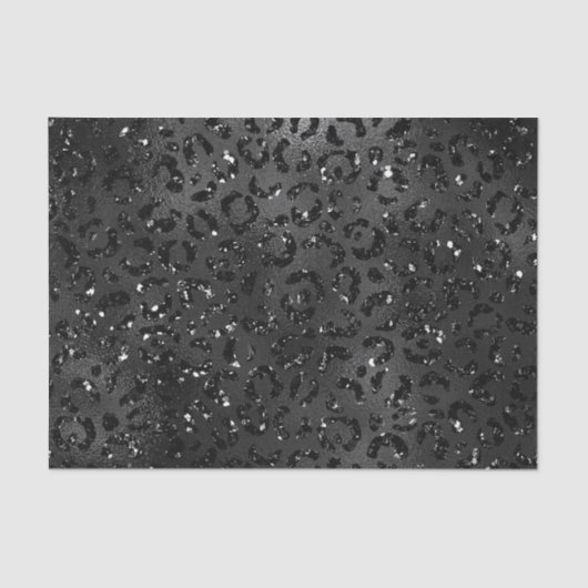 Niedliches Schwarz Gepard Leopard Skin Print Muste Seidenpapier (Vorderseite)