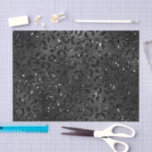 Niedliches Schwarz Gepard Leopard Skin Print Muste Seidenpapier (Handwerk)