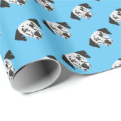 Niedliches Schwarz-Gepunktet-Dalmatiner-Hundemuste Geschenkpapier (Rolleneckpunkt)
