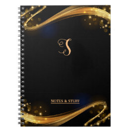Niedliches Schwarz/Gold-Beruflich-Notebook Notizblock