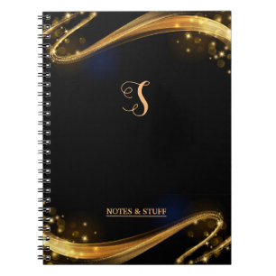 Niedliches Schwarz/Gold-Beruflich-Notebook Notizblock