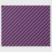 Niedliches Schwarz-Grau-Streifenmuster Geschenkpapier (Flach)