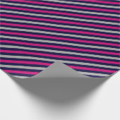 Niedliches Schwarz-Grau-Streifenmuster Geschenkpapier (Ecke)