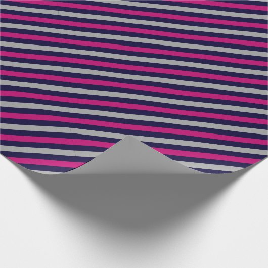 Niedliches Schwarz-Grau-Streifenmuster Geschenkpapier (Ecke)