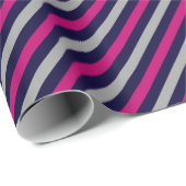 Niedliches Schwarz-Grau-Streifenmuster Geschenkpapier (Rolleneckpunkt)