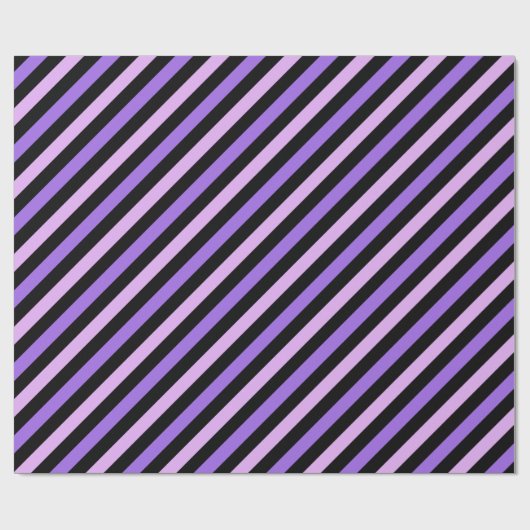 Niedliches Schwarz-Grau-Streifenmuster Geschenkpapier (Flach)