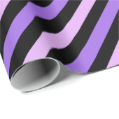 Niedliches Schwarz-Grau-Streifenmuster Geschenkpapier (Rolleneckpunkt)