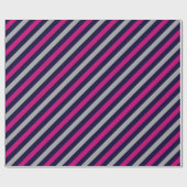 Niedliches Schwarz-Grau-Streifenmuster Geschenkpapier (Flach)