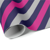 Niedliches Schwarz-Grau-Streifenmuster Geschenkpapier (Rolleneckpunkt)