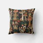 Niedliches Schwarz-Hütte-Core-Mushroom-Muster Kissen (Rückseite)