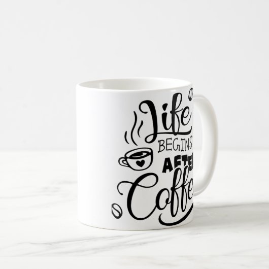 Niedliches Schwarz Kaffeetasse (VorderseiteRechts)