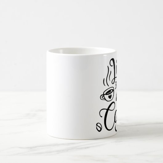 Niedliches Schwarz Kaffeetasse (Mittel)