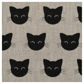 Niedliches Schwarz-Katze-Muster Stoff (Muster)