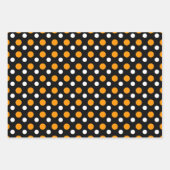 Niedliches Schwarz-Orange-Polka-Punktmuster Geschenkpapier Set (Vorderseite 3)
