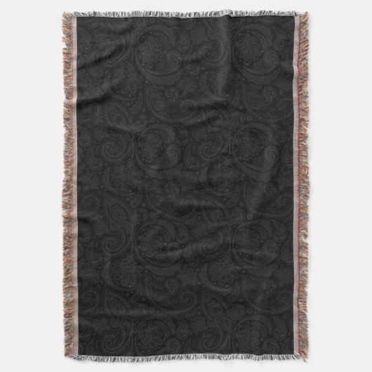 Niedliches Schwarz-Paisley-Muster Leggings Sitzpol Decke (Vorderseite Vertikal)