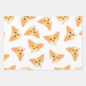 Niedliches Schwarz-Pink-Chihuahua-Muster Geschenkpapier Set (Vorderseite 3)