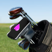 Niedliches Schwarz-Rosa-Herz Golf Headcover (In Situ)