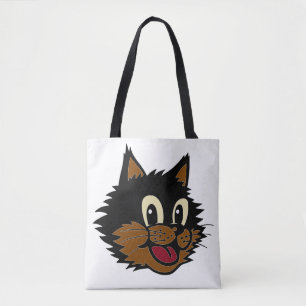 NIEDLICHES SCHWARZ- UND BROWN-KATZE TASCHE