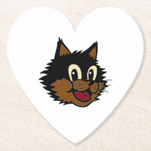 NIEDLICHES SCHWARZ- UND BROWN-KATZE UNTERSETZER