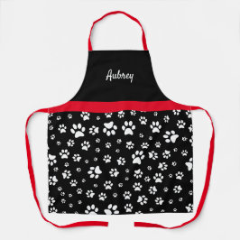 Niedliches Schwarz und Weiß drucken Personalisiert Schürze