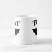 Niedliches Schwarz-Weiß-Bat Halloween Kaffeetasse (Mittel)