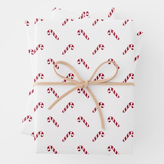 Niedliches Schwarz-Weiß-Bonbons Weihnachten Geschenkpapier Set (Beispiel)