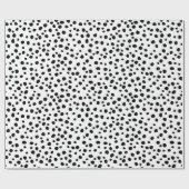 Niedliches Schwarz-Weiß-Dalmatiner-Spot-Muster Geschenkpapier (Flach)