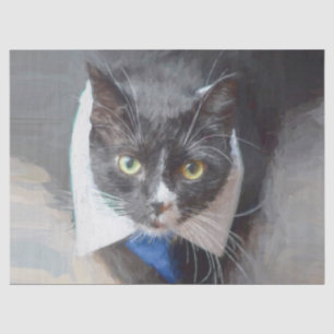 Niedliches Schwarz-Weiß-Dekor Seidenpapier