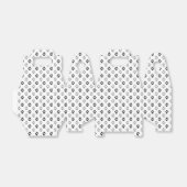 Niedliches Schwarz-Weiß-Druckmuster Geschenkschachtel (Ungefaltet)