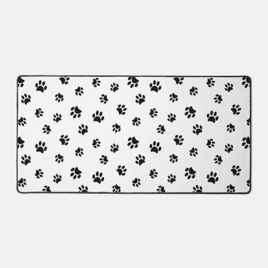 Niedliches Schwarz-Weiß-Druckmuster Schreibtischunterlage (Vorderseite)