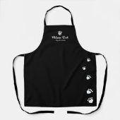 Niedliches Schwarz-Weiß-Farbblatt Schürze (Vorderseite)