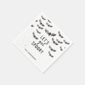 Niedliches Schwarz-Weiß-Flecht Beängstigendes Hall Serviette (Ecke)