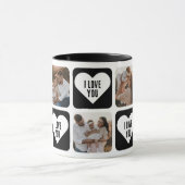 Niedliches Schwarz-Weiß-Foto I Liebe Tasse (Zentrum)