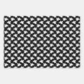 Niedliches Schwarz-Weiß-Ghost-Muster Halloween Geschenkpapier Set (Vorderseite 3)