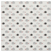 Niedliches Schwarz-Weiß-Igel-Muster Stoff (Muster)