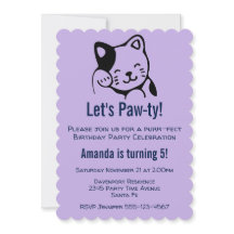 Niedliches Schwarz-Weiß-Katzenwellen - Geburtstag