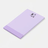 Niedliches Schwarz-Weiß-Katzenwellen Hallo Post-it Klebezettel (angewinkelt)