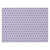 Niedliches Schwarz-Weiß-Katzenwellen Hallo Tischdecke (Vorderseite (Horizontal))