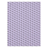 Niedliches Schwarz-Weiß-Katzenwellen Hallo Tischdecke (Vorderseite)