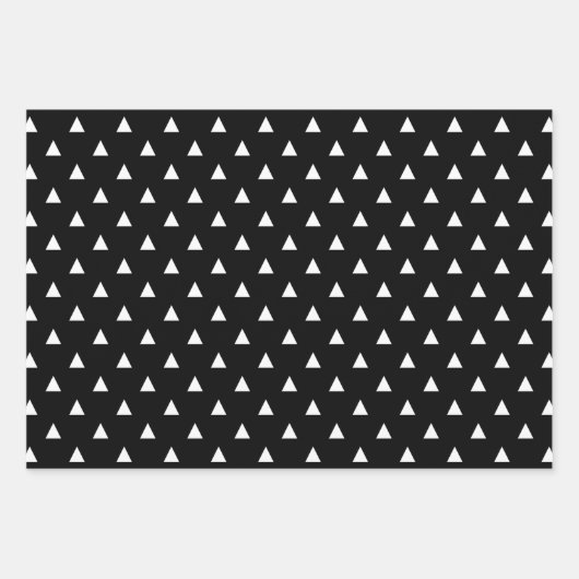 Niedliches Schwarz-Weiß-Muster Geschenkpapier Set (Vorderseite 2)