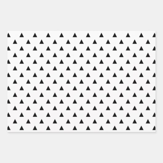 Niedliches Schwarz-Weiß-Muster Geschenkpapier Set (Vorderseite)