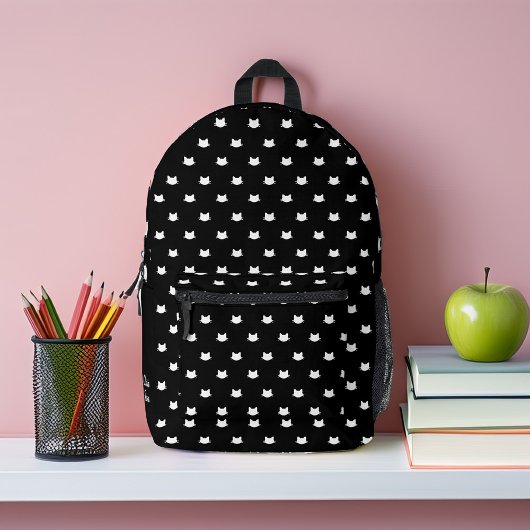 Niedliches Schwarz-Weiß-Muster Personalisiert Bedruckter Rucksack