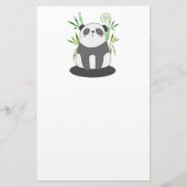 Niedliches Schwarz-Weiß-Panda in Bamboo Briefpapier (Vorderseite)
