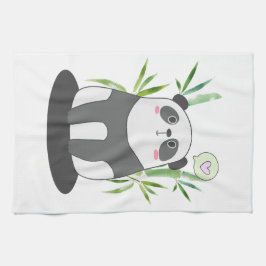 Niedliches Schwarz-Weiß-Panda in Bamboo Geschirrtuch