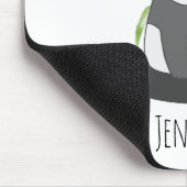 Niedliches Schwarz-Weiß-Panda in Bamboo Mousepad (Ecke)