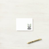 Niedliches Schwarz-Weiß-Panda in Bamboo Post-it Klebezettel (Auf Schreibtisch)