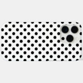 Niedliches Schwarz-Weiß-Polka-Punktmuster Case-Mate iPhone Hülle (Rückseite (Horizontal))