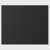 Niedliches Schwarz-Weiß-Schneeflocken-Muster Geschenkpapier (Flach)