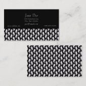 Niedliches Schwarz-Weiß-Seepferd Visitenkarte (Vorne/Hinten)